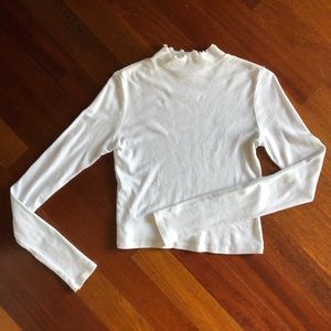 White Long Sleeve Brandy Melville Top